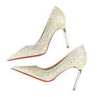 Funki Buys | Shoes | Women's Silk Rhinestone Luxury Pumps | High Heel