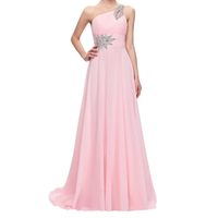 Funki Buys | Dresses | Women's Crystal Beaded Chiffon Dress