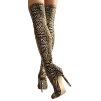 Funki Buys | Boots | Women's High Stiletto Leopard Print Boots