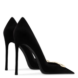 Funki Buys | Shoes | Women's Black Suede Buckled Stilettos