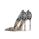 Funki Buys | Shoes | Women's Snake Skin Pattern High Stilettos
