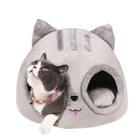 Funki Buys | Pet Beds | Cat Bed | Cute Cat Head Kitten Hut Bed