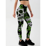 Funki Buys | Pants | Women's Yoga Pants Skull Print Leggings