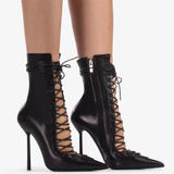 Funki Buys | Boots | Women's Stylish Lace Up Stiletto Boots