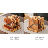 Funki Buys | Coasters | Stylish Pine Wood Resin Drink Coasters