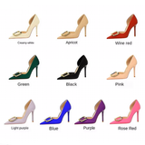 Funki Buys | Shoes | Women's Square Buckle Cut Out Pumps