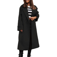 Funki Buys | Jackets | Women's Long Suit Collar Woolen Overcoat