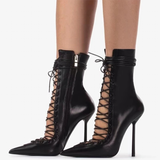 Funki Buys | Boots | Women's Stylish Lace Up Stiletto Boots