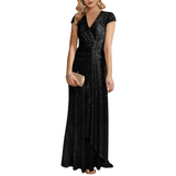 Funki Buys | Dresses | Women's Elegant Long Sequin Dress
