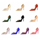 Funki Buys | Shoes | Women's Square Buckle Cut Out Pumps