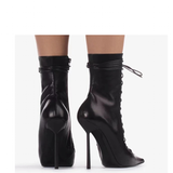 Funki Buys | Boots | Women's Stylish Lace Up Stiletto Boots