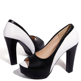 Funki Buys | Shoes | Women's Formal 2 Toned Block Heel Shoes