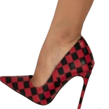 Funki Buys | Shoes | Women's Red Black Checkered Stilettos