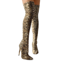 Funki Buys | Boots | Women's High Stiletto Leopard Print Boots