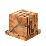 Funki Buys | Coasters | Stylish Pine Wood Resin Drink Coasters