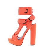 Funki Buys | Shoes | Women's Chunky Heel Strappy Sandals