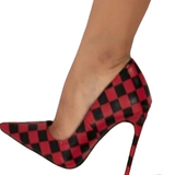 Funki Buys | Shoes | Women's Red Black Checkered Stilettos