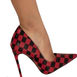Funki Buys | Shoes | Women's Red Black Checkered Stilettos