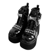 Funki Buys | Boots | Women's Gothic Platform Wedges | Cosplay Boots