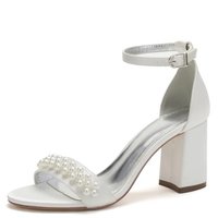 Funki Buys | Shoes | Women's Bridal Prom Sandals | Satin Pearl