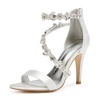 Funki Buys | Shoes | Women's Satin Crystal High Stilettos | Prom Bride