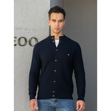 Funki Buys | Sweaters | Men's Mock Neck Buttoned Knitted Cardigans