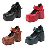 Funki Buys | Shoes | Women's Stone Pattern High-Heel Platform