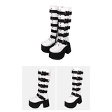 Funki Buys | Boots | Women's Harajuku Wide Buckle Boots