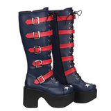 Funki Findz | Boots | Women's Platform Chunky Buckle Boots