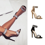 Funki Buys | Shoes | Women's Designer Bling Shimmer Sandals | Stiletto