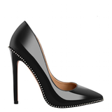 Funki Buys | Shoes | Women's Patent Black Studded Stilettos