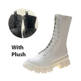 Funki Buys | Boots | Women's Lace-up Chunky Combat Boots