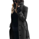 Funki Buys | Jackets | Women's Wool Blend Stand Collar Coat