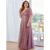 Funki Buys | Robes | Robe longue en dentelle à sequins pour femme