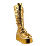Funki Buys | Boots | Women's Gold Buckle Strap Platform Boots