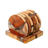 Funki Buys | Coasters | Stylish Pine Wood Resin Drink Coasters