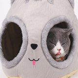 Funki Buys | Pet Beds | Cat Bed | Cute Cat Head Kitten Hut Bed