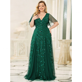 Funki Buys | Robes | Robe longue en dentelle à sequins pour femme