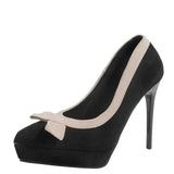 Funki Buys | Shoes | Women's Suede Bow Tie Platorm Heels