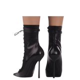 Funki Buys | Boots | Women's Stylish Lace Up Stiletto Boots