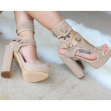 Funki Buys | Shoes | Women's Chunky Heel Strappy Sandals