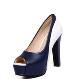 Funki Buys | Shoes | Women's Formal 2 Toned Block Heel Shoes