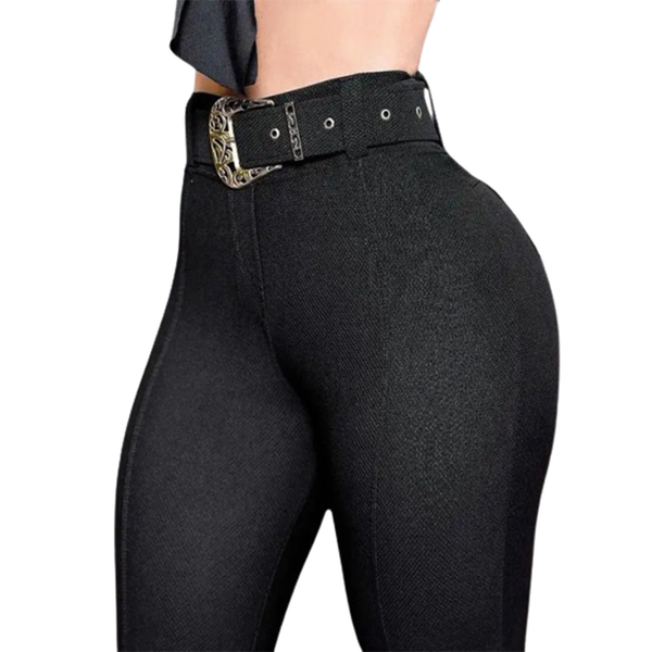 Funki Buys | Pants | Women's Gothic High Waist Skinny Pants with Belt