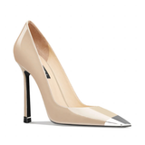 Funki Buys | Shoes | Women's Genuine Leather Metal Toe Heels