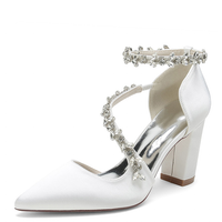 Funki Buys | Shoes | Women's Satin Crystal Wedding Shoes