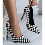 Funki Buys | Shoes | Women's Colored Checkered High Heels
