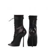 Funki Buys | Boots | Women's Stylish Lace Up Stiletto Boots
