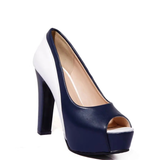 Funki Buys | Shoes | Women's Formal 2 Toned Block Heel Shoes