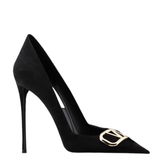 Funki Buys | Shoes | Women's Black Suede Buckled Stilettos