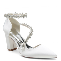 Funki Buys | Shoes | Women's Satin Crystal Wedding Shoes